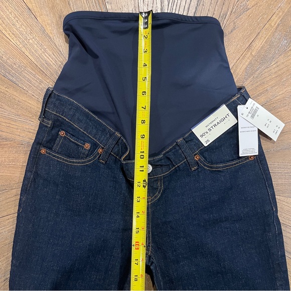 NEW Abercrombie & Fitch Jeans Womens 25 Maternity The 90s Straight Denim Dark - Picture 10 of 15